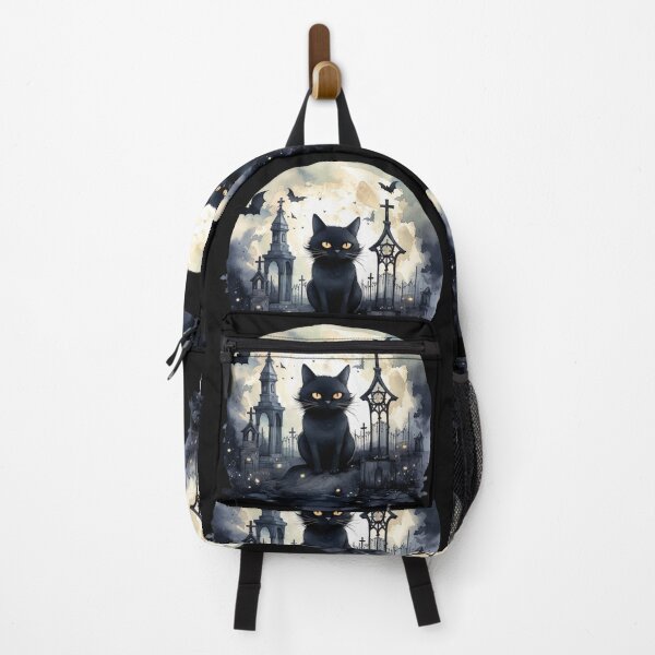 Item preview, Black cat in graveyard designed and sold by Lynnchabot.
