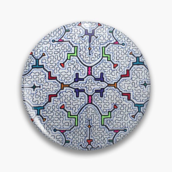 Item preview, Traditional Shipibo Kené Pattern Ceremonial Altar print  designed and sold by petesonearth.