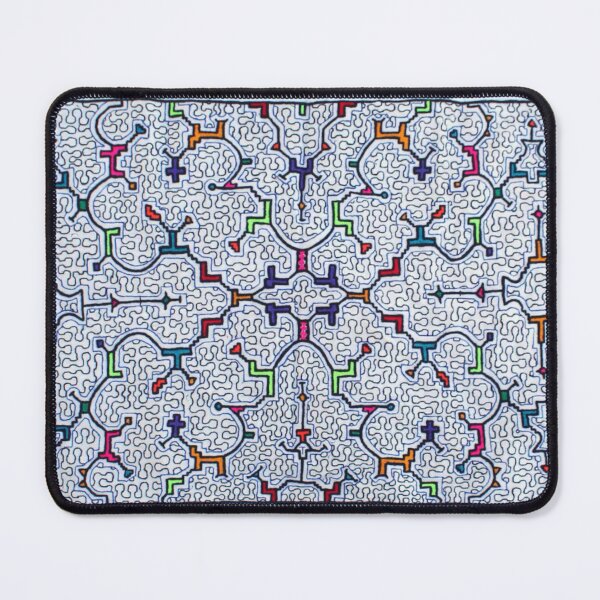Item preview, Traditional Shipibo Kené Pattern Ceremonial Altar print  designed and sold by petesonearth.