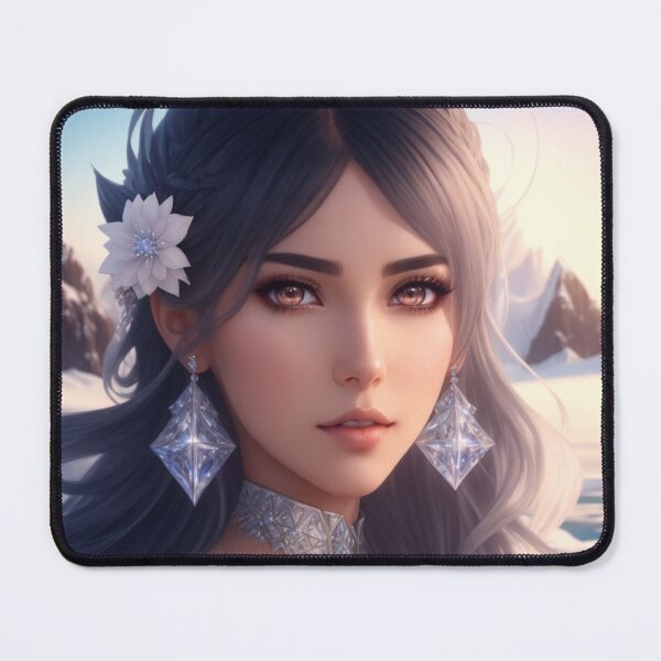 Item preview, Anime Character - Antarctic Aura: Anime Portrait on the Glacier designed and sold by Kumahimeco.