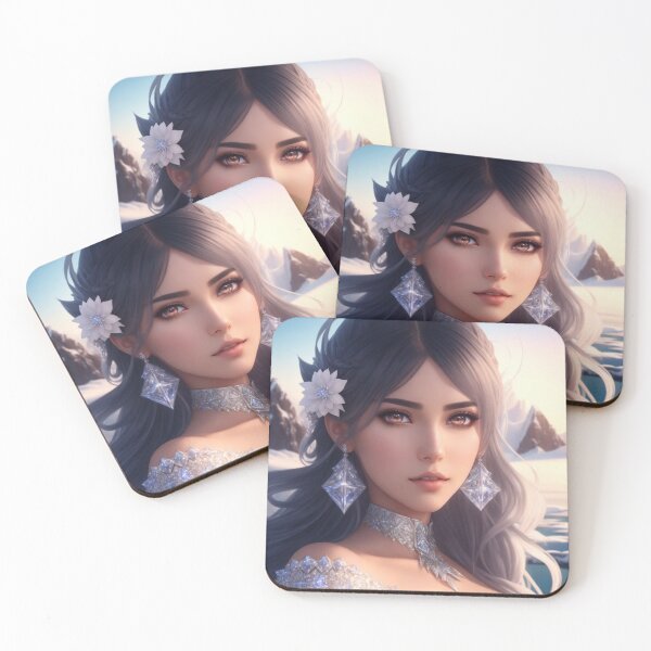 Item preview, Anime Character - Antarctic Aura: Anime Portrait on the Glacier designed and sold by Kumahimeco.