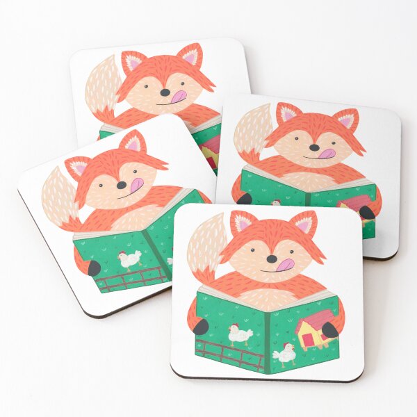 Item preview, Animals with books part 1 - Fox reading a recipe book designed and sold by NashTheArtist.