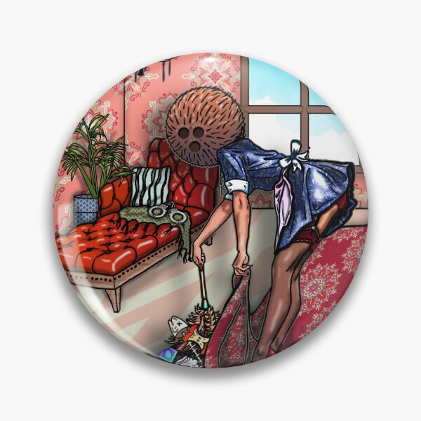 Item preview, Coconut Head: Socially Inappropriate Cleaning Habits designed and sold by FreyStrandDraws.
