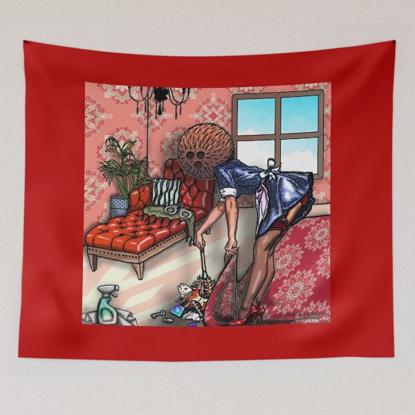 Item preview, Coconut Head: Socially Inappropriate Cleaning Habits designed and sold by FreyStrandDraws.
