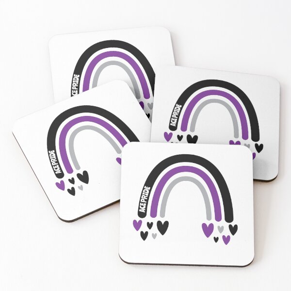Item preview, Ace Pride Awareness Rainbow with hearts designed and sold by Teamtsunami6.