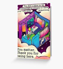 "You Matter. Thank You For Being Here." Starry Room Greeting Card