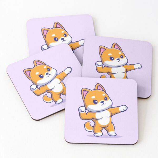 Item preview, Cute Shiba Inu Dog: Muscular Cartoon Vector Icon designed and sold by hjian8219.