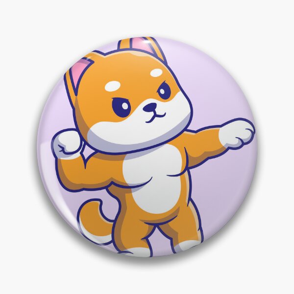 Item preview, Cute Shiba Inu Dog: Muscular Cartoon Vector Icon designed and sold by hjian8219.