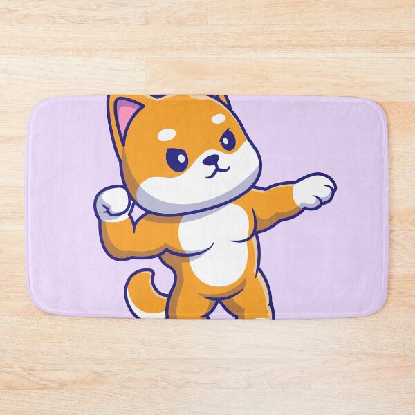 Item preview, Cute Shiba Inu Dog: Muscular Cartoon Vector Icon designed and sold by hjian8219.