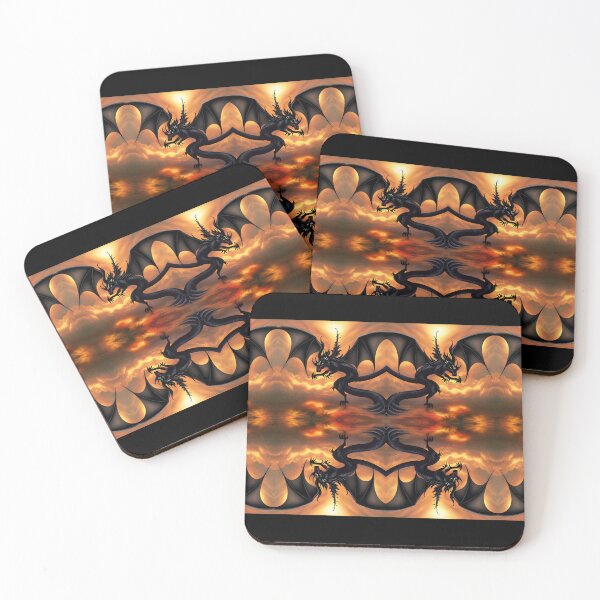 Item preview, Twin Black Dragon Patterns designed and sold by Astralia.