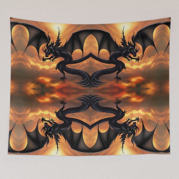 Item preview, Twin Black Dragon Patterns designed and sold by Astralia.
