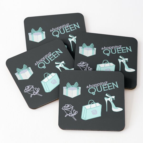 Item preview, Shopping Queen Teal Blue Pattern designed and sold by ViewerEqualsPhoton.