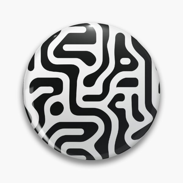 Item preview, White and Black Abstract Maze Pattern designed and sold by ColorfulVanilla.