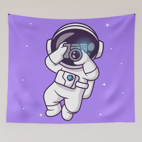 Item preview, Cute Astronaut with Camera in Space: Cartoon Vector Icon designed and sold by hjian8219.