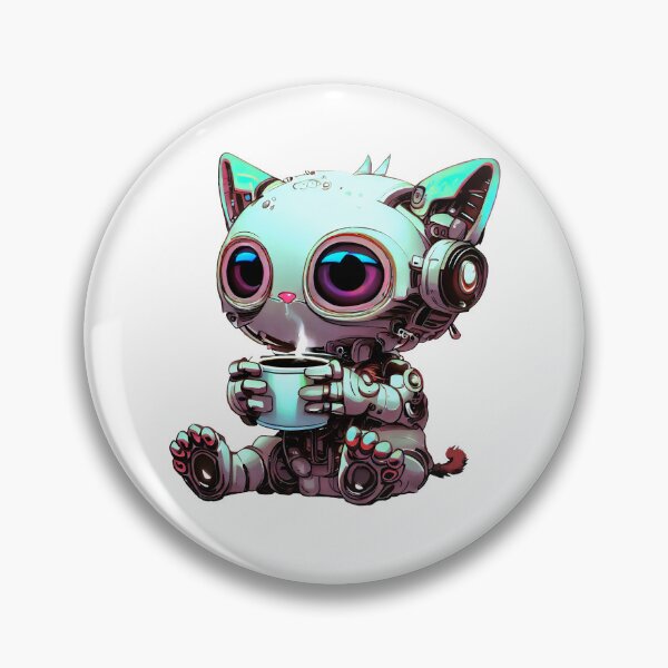 Item preview, Robo-Cat Drinking Tea! designed and sold by kukamatsu.