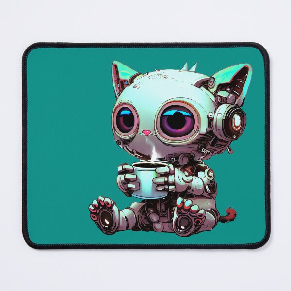 Item preview, Robo-Cat Drinking Tea! designed and sold by kukamatsu.