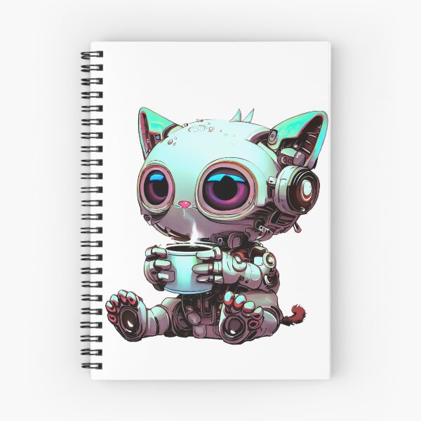 Item preview, Robo-Cat Drinking Tea! designed and sold by kukamatsu.