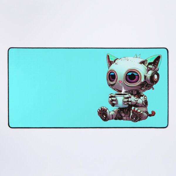Item preview, Robo-Cat Drinking Tea! designed and sold by kukamatsu.