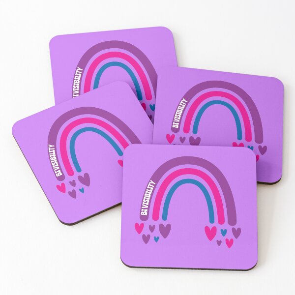 Item preview, Bi Visibility Awareness Rainbow with hearts designed and sold by Teamtsunami6.