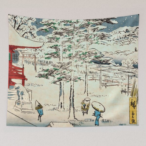 Item preview, Kanda Temple Snow - Utagawa Hiroshige - designed and sold by LeiWeiss.