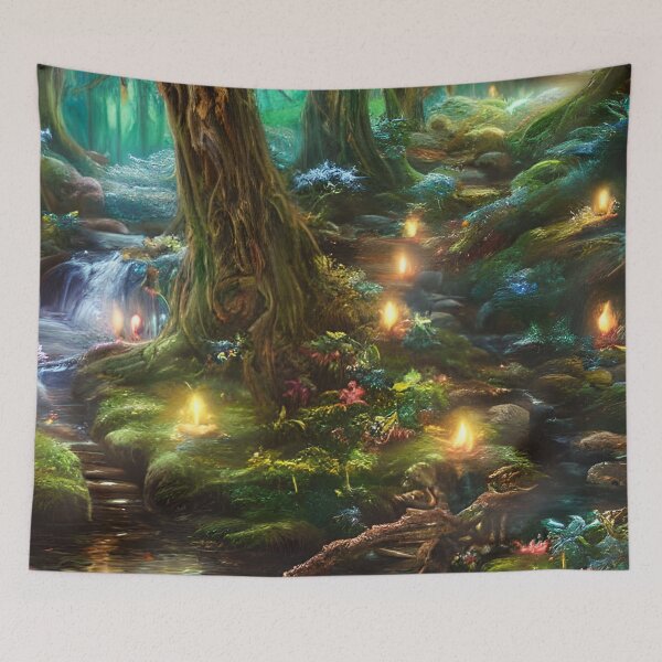 Item preview, Enchanted Mystical Fairy Forest designed and sold by MoodyMuseArt.