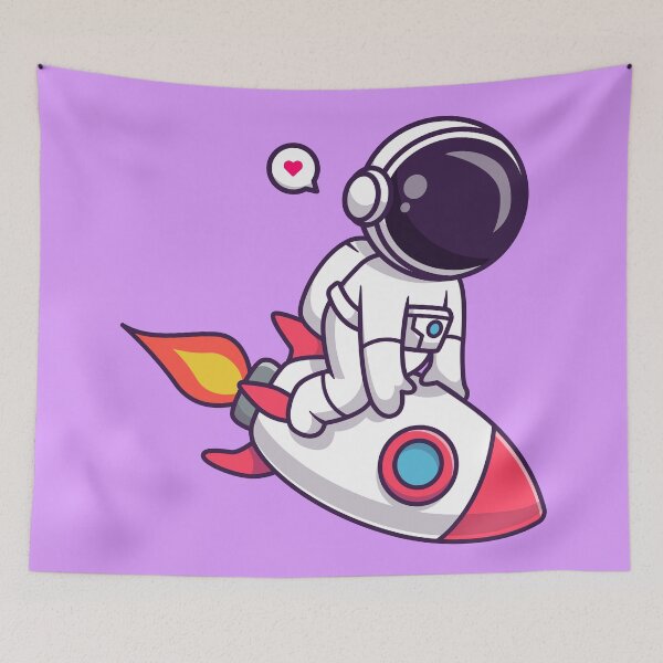 Item preview, Cute Astronaut Riding a Rocket in Space: Cartoon Vector Icon designed and sold by hjian8219.