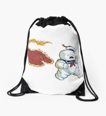 RUN MARSHMALLOW MAN - 0292 Drawstring Bag