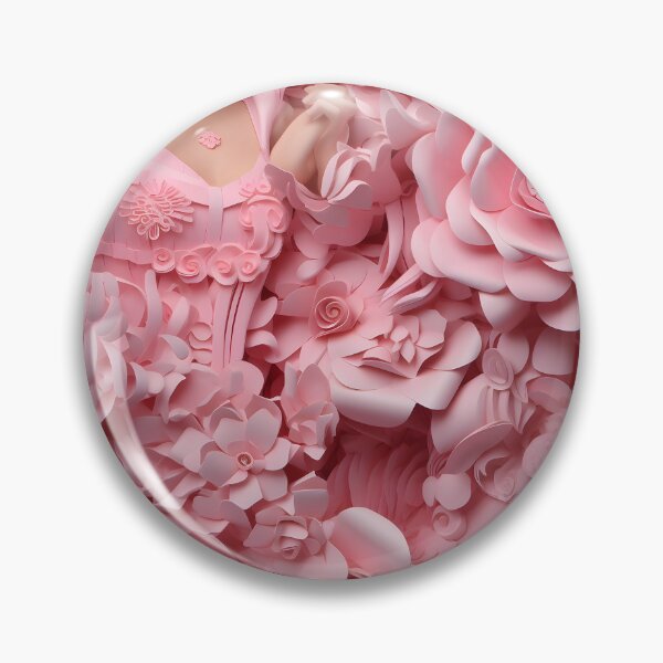 Item preview, Can a seamless hot pink 3D flowers and ribbons disguise “The Persistence of Pink Hair”?  designed and sold by ignasirus.