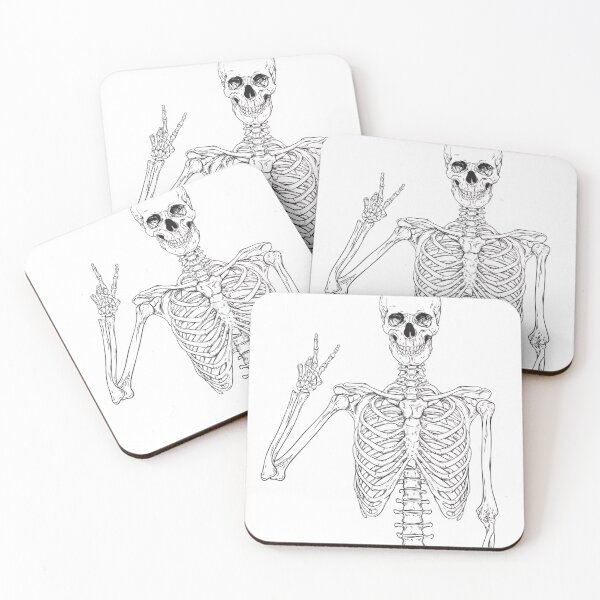 Item preview, Skeleton showing peace sign designed and sold by Maddie Broad.