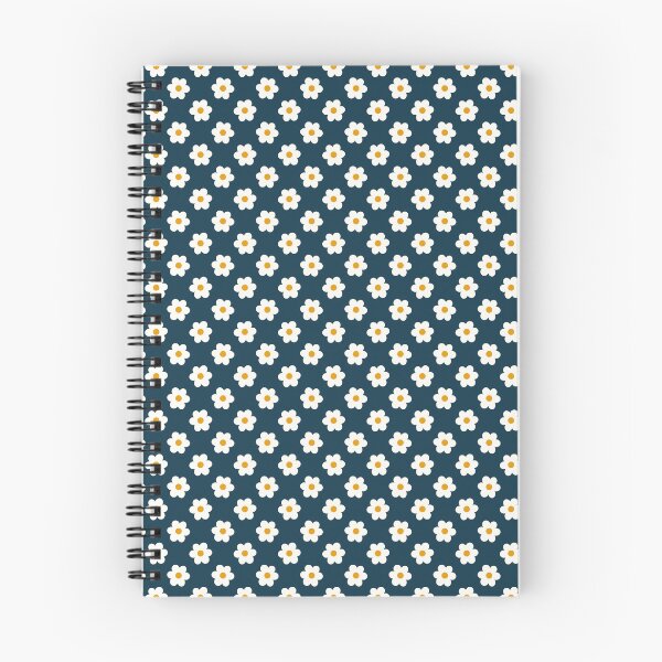 Item preview, Simple Flower Pattern in Dark Blue and Ivory, an “Itty-Bitty Blossoms” design!   designed and sold by StudioSquiggly.