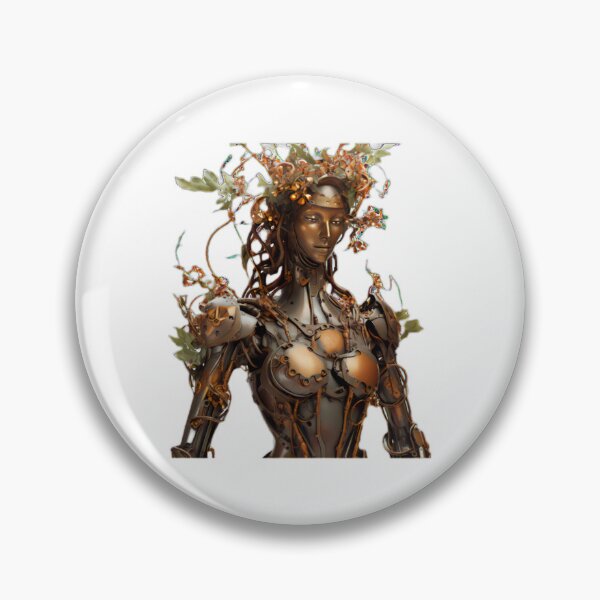 Artikelvorschau, Verdrehtes Metall und Natur, weibliche Android-Kriegerin entworfen und verkauft von BrandonArtWorld.