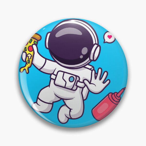 Item preview, Cute Astronaut with Pizza and Chili Sauce: Cartoon Vector Icon designed and sold by hjian8219.