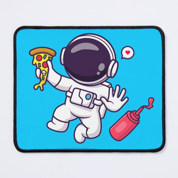 Item preview, Cute Astronaut with Pizza and Chili Sauce: Cartoon Vector Icon designed and sold by hjian8219.