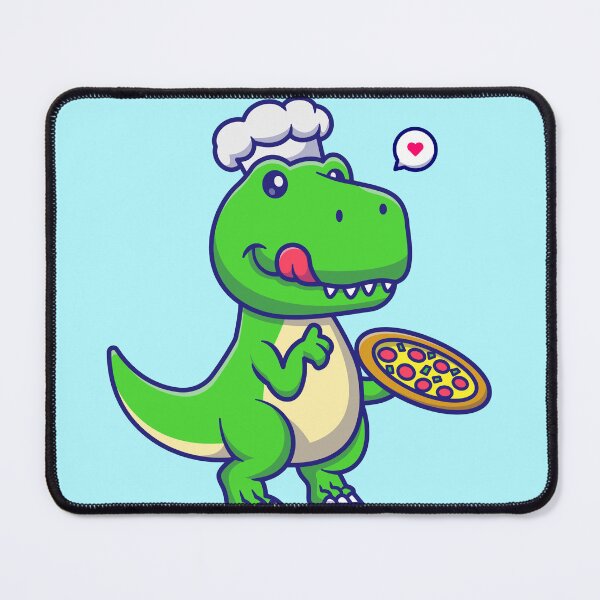 Item preview, Cute Dino Chef Cooking Pizza: Cartoon designed and sold by hjian8219.