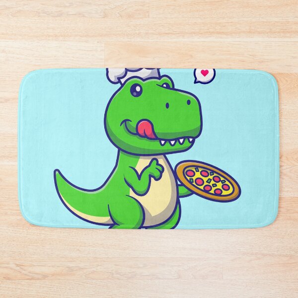 Item preview, Cute Dino Chef Cooking Pizza: Cartoon designed and sold by hjian8219.