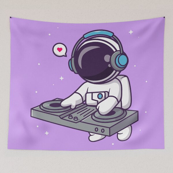 Item preview, Cute Astronaut DJ: Spinning Electronic Music in Space designed and sold by hjian8219.