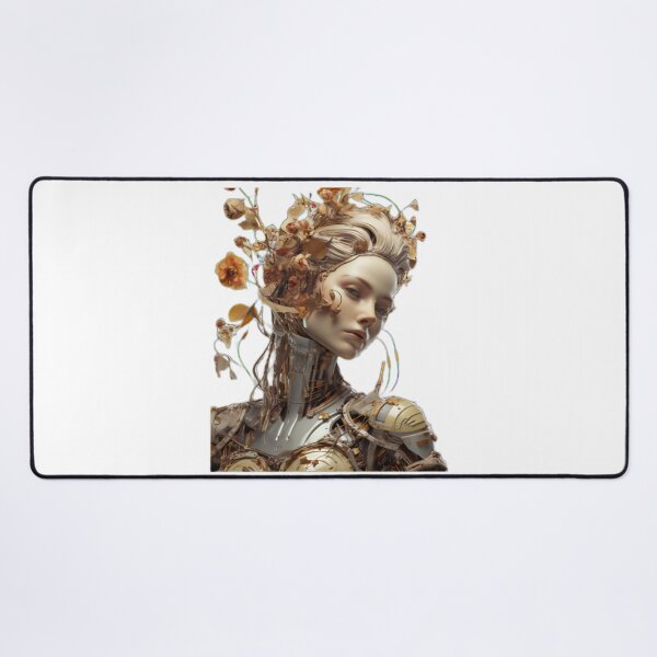 Artikelvorschau, Verdrehtes Metall und Natur, weibliche Android-Kriegerin entworfen und verkauft von BrandonArtWorld.