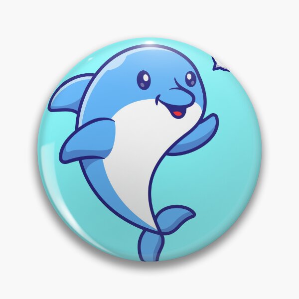 Item preview, Cute Dolphin with Fish: Cartoon Vector Icon designed and sold by hjian8219.