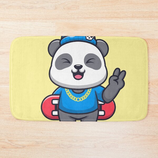 Item preview, Cute Cool Panda Skateboarding: Cartoon Vector Icon designed and sold by hjian8219.