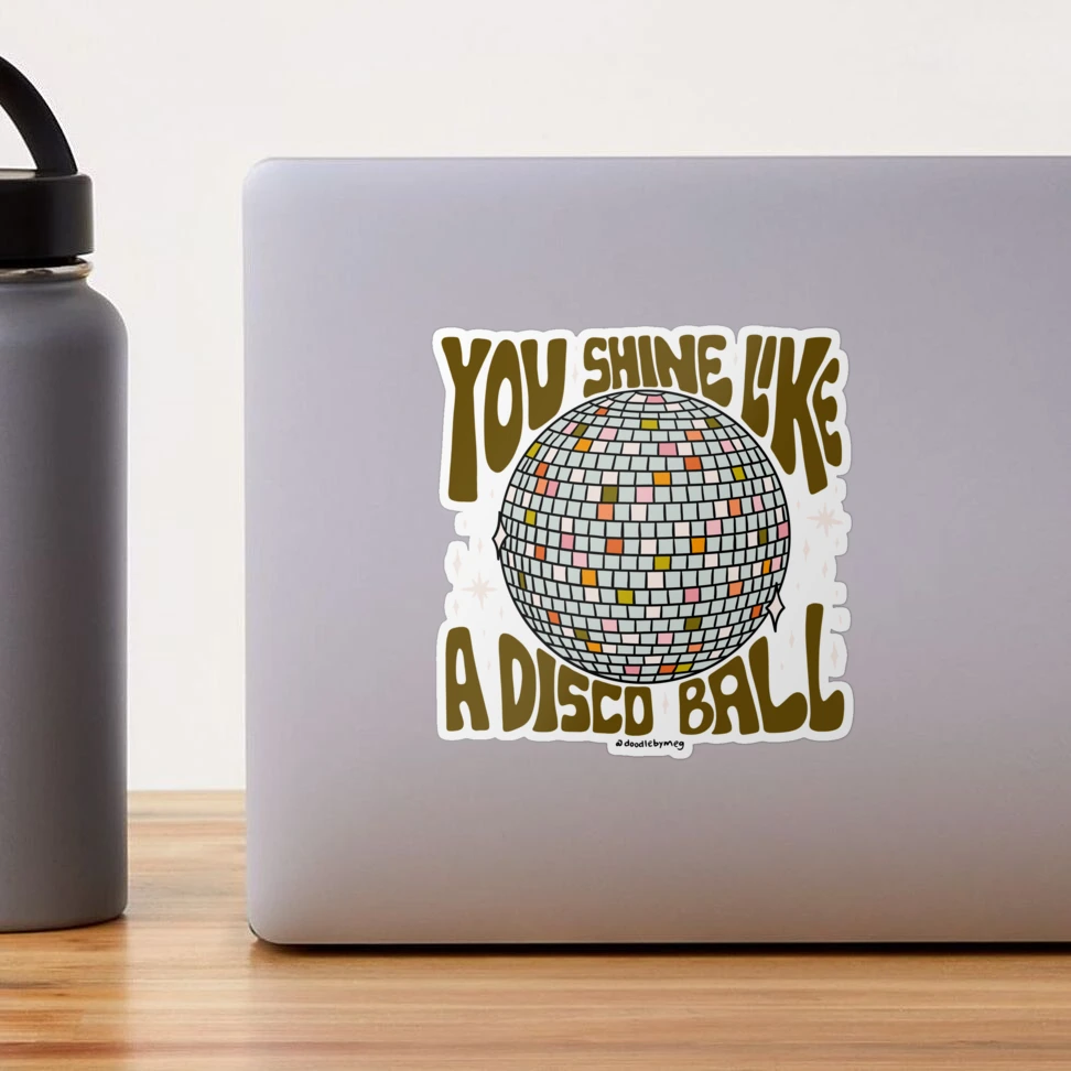 I Love Spinning Time With You Disco Pun Sticker