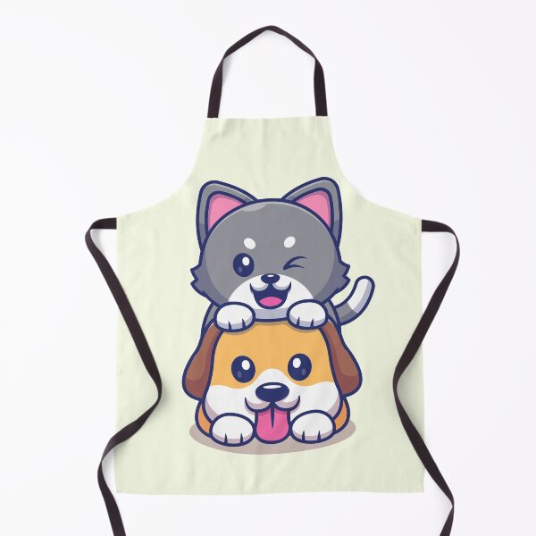 Item preview, Cute Cat Playing with Dog: Cartoon Vector Icon designed and sold by hjian8219.