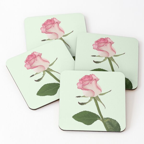 Item preview, Bloomin' pink rose designed and sold by Whimsy Pose Illustrations.