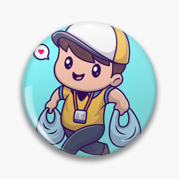 Item preview,  Cute Cashier Shopping Grocery: Cartoon Vector Icon designed and sold by hjian8219.