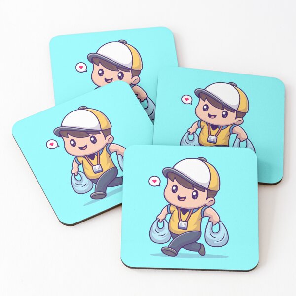 Item preview,  Cute Cashier Shopping Grocery: Cartoon Vector Icon designed and sold by hjian8219.