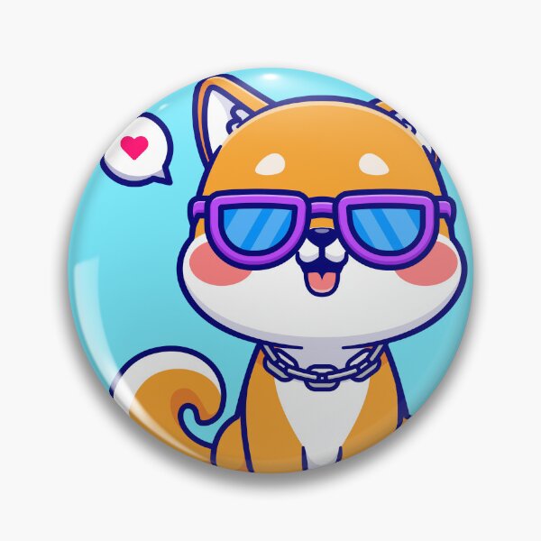 Item preview, Cute Cool Shiba Inu Dog with Glasses: Cartoon Vector Icon designed and sold by hjian8219.