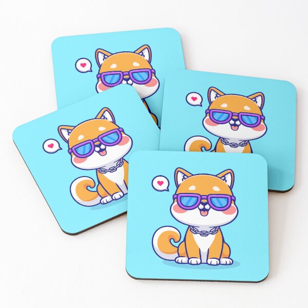 Item preview, Cute Cool Shiba Inu Dog with Glasses: Cartoon Vector Icon designed and sold by hjian8219.