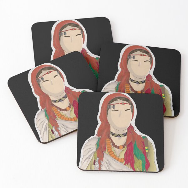 Item preview, Tamazigh Berber women kawaii pixel art 1980’s sticker  designed and sold by Hiibo-o.