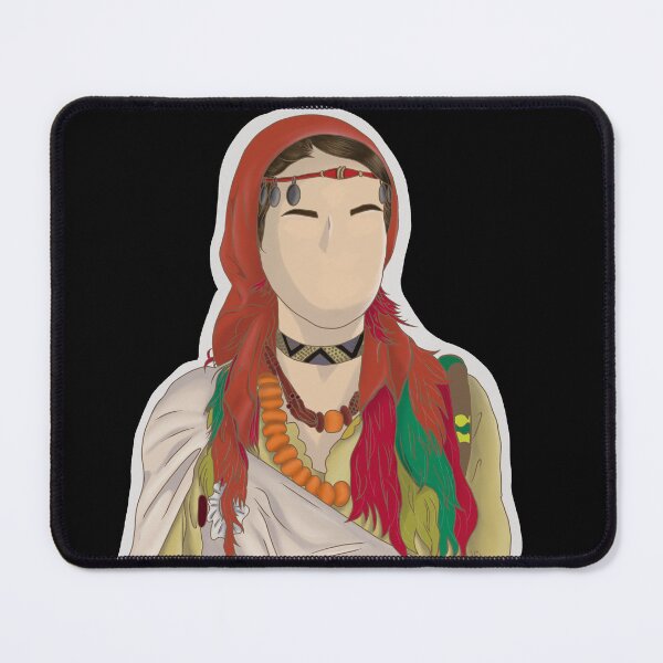 Item preview, Tamazigh Berber women kawaii pixel art 1980’s sticker designed and sold by Hiibo-o.