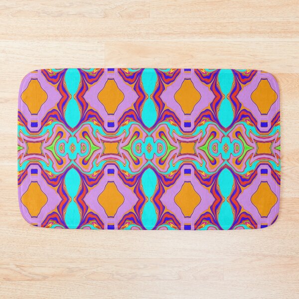Item preview, Fluid Harmony - Seamless Blue & Pride Rainbow Abstract Pattern designed and sold by chuckletuckle.