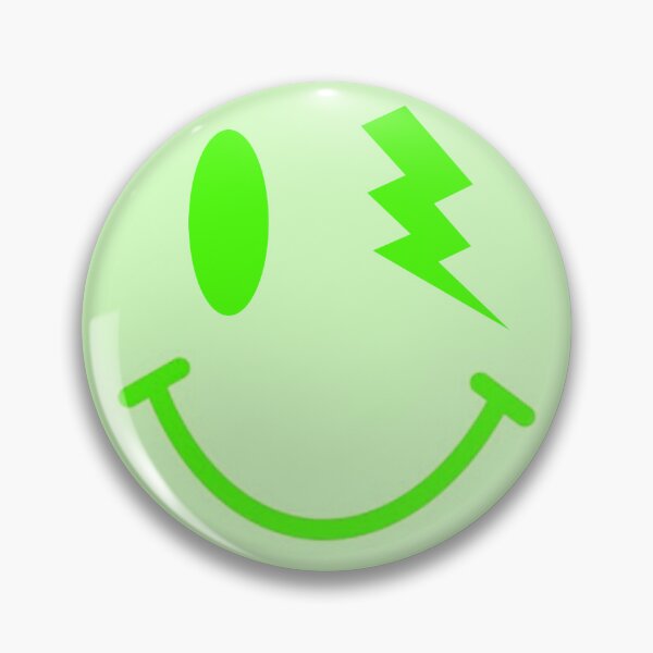 Artikelvorschau, grüner Blitz-Smiley entworfen und verkauft von avescreationss.